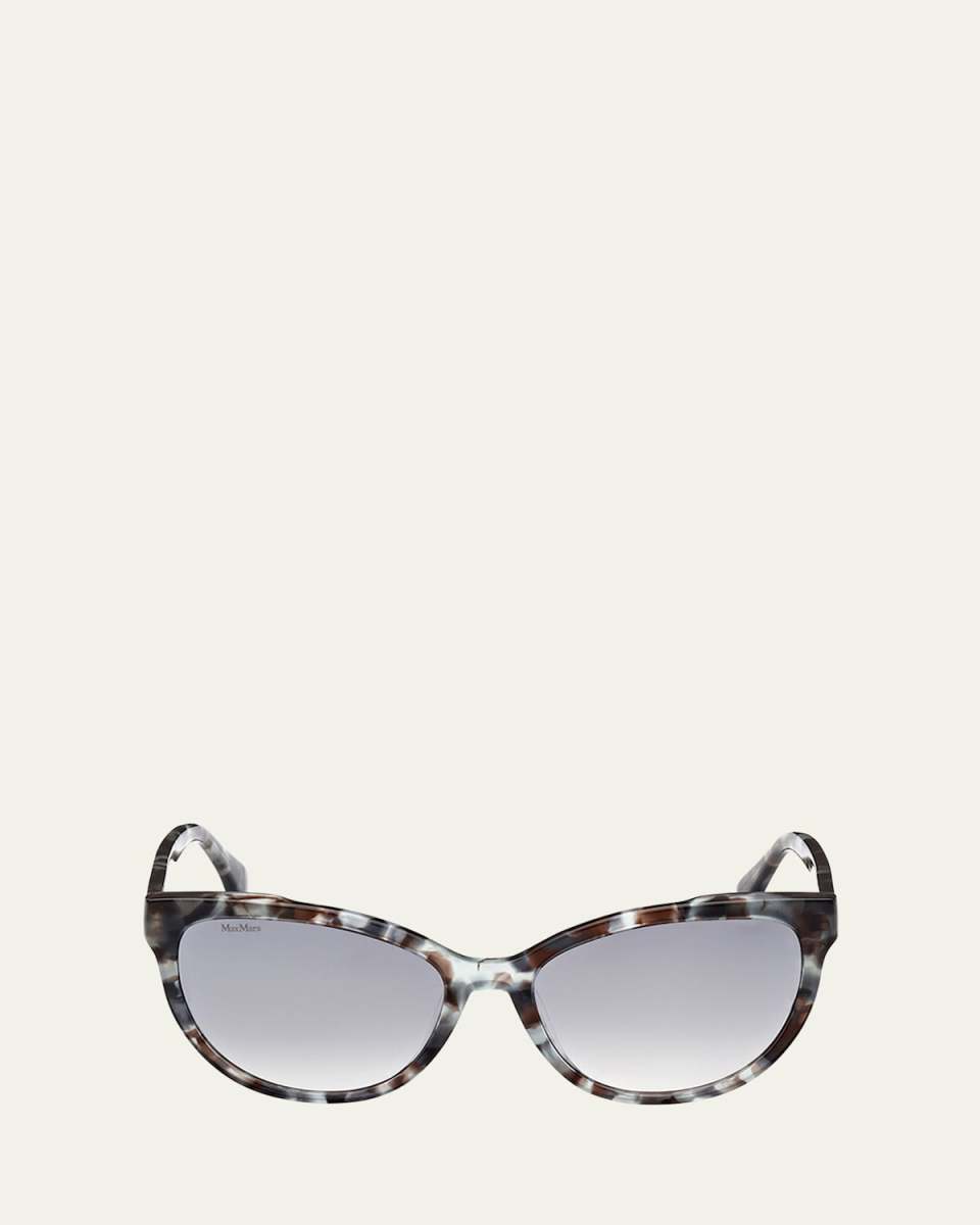Patterned Round Acetate Sunglasses